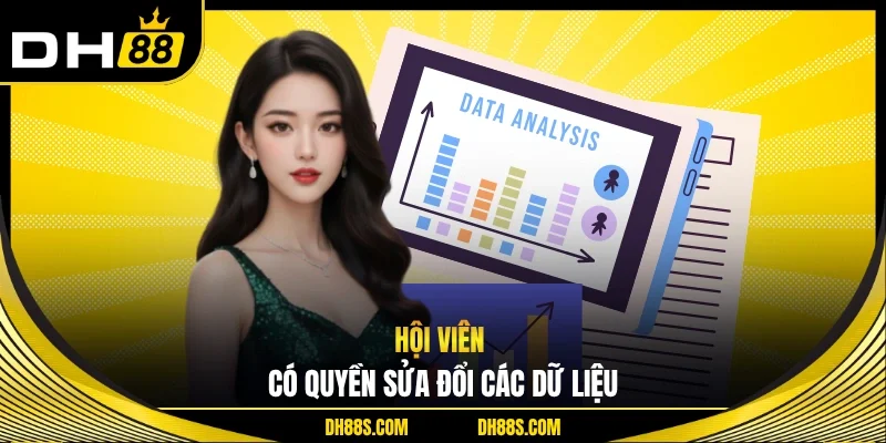 Hội viên có quyền sửa đổi các dữ liệu
